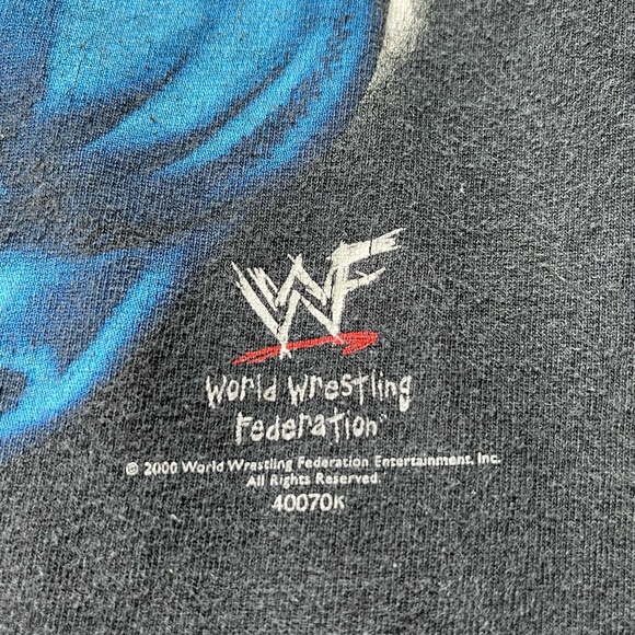 VTG Y2K 2000 WWF THE ROCK DWAYNE JOHNSON SIMPLY ELECTRIFYING T-SHIRT YOUTH Sz L - Picture 4 of 6